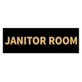 thumbnail image 1 of Basic Janitor Room Sign (Black /Gold) - Small, 1 of 5
