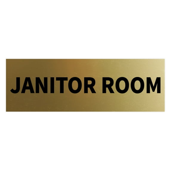 Basic Janitor Room Sign (Brushed Gold) - Large