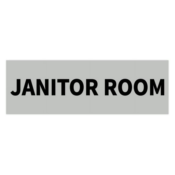 Basic Janitor Room Sign (Lt Gray) - Small
