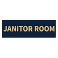 thumbnail image 1 of Basic Janitor Room Sign (Navy Blue/Gold) - Small, 1 of 5
