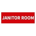 thumbnail image 1 of Basic Janitor Room Sign (Red) - Large, 1 of 5