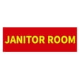 thumbnail image 1 of Basic Janitor Room Sign (Red/Yellow) - Small, 1 of 5