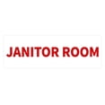 thumbnail image 1 of Basic Janitor Room Sign (White/Red) - Large, 1 of 5