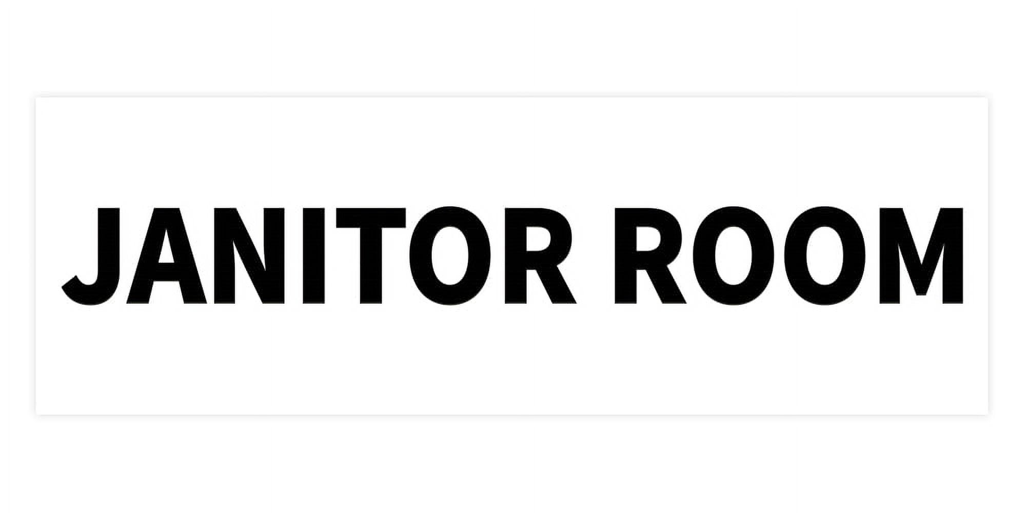 Basic Janitor Room Sign (White) - Small - Walmart.com