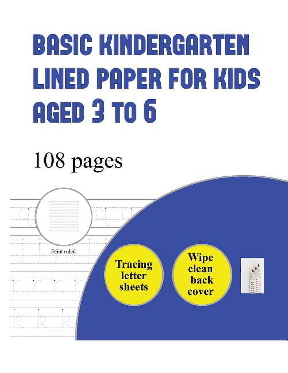 Basic Kindergarten Lined Paper for Kids Aged 3 to Basic Kindergarten