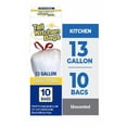 thumbnail image 1 of Basic Kitchen Trash Bags, 13 Gallon, 10 Bags (Drawstring), 1 of 6