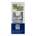 Basic Kitchen Trash Bags, 13 Gallon, Handle, 10 Bags
