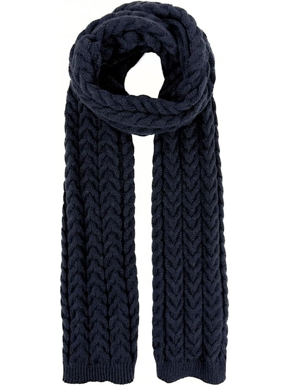 Basic Knitted Scarf for Women or Men Knit Scarf Winter Large Neck Scarf
