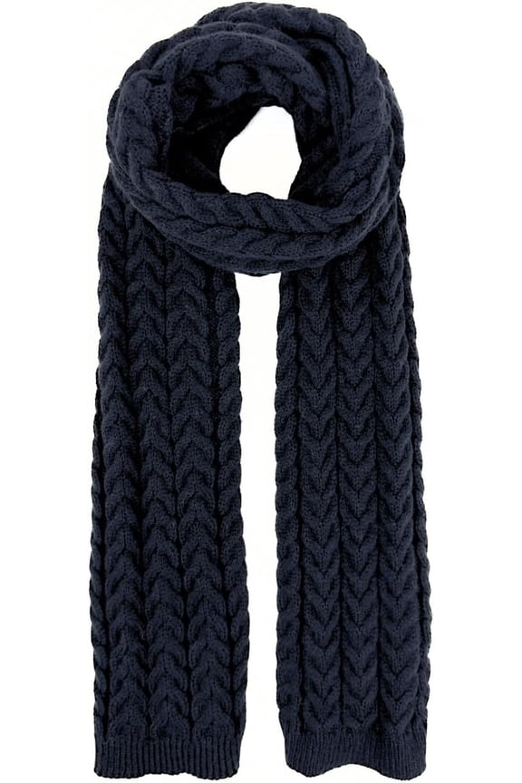 Basic Knitted Scarf for Women or Men Knit Scarf Winter Large Neck Scarf