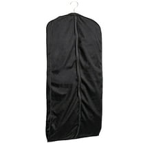 45'' Breathable Black Cotton Poplin (Black Trim) Garment Bag - 1 Count - Basic LTD