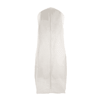 72'' Breathable White (10" Gusseted) PP Non Woven Gown Bag - 1 Count - Basic LTD