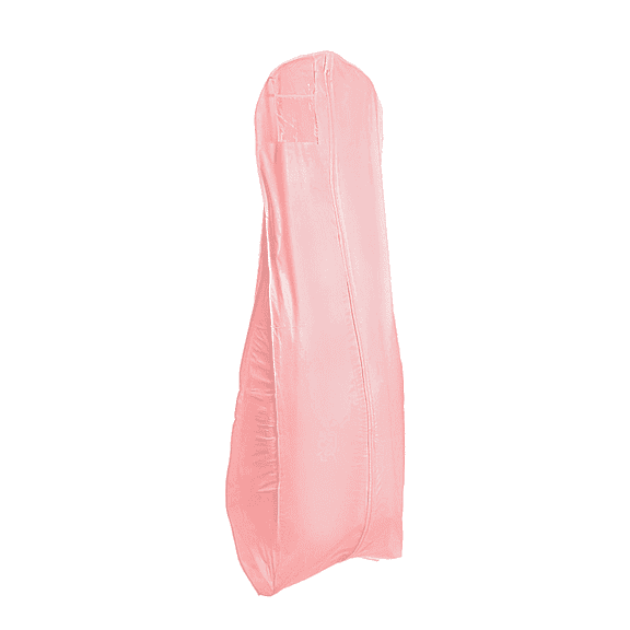 72'' Waterproof Pink (10" Gusseted) Vinyl Gown Bag - 1 Count  - Basic LTD