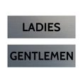 thumbnail image 1 of Basic Ladies and Gentlemen Sign Set (Brushed Silver) - Small, 1 of 5