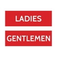thumbnail image 1 of Basic Ladies and Gentlemen Sign Set (Red) - Large, 1 of 5