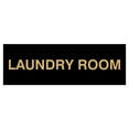 thumbnail image 1 of Basic Laundry Room Door / Wall Sign - Black / Gold - Small, 1 of 5