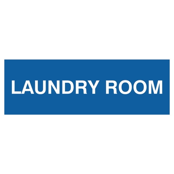 Basic Laundry Room Door / Wall Sign - Blue - Small