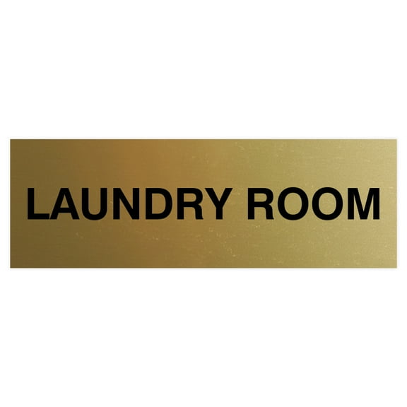 Basic Laundry Room Door / Wall Sign - Brushed Gold - Small