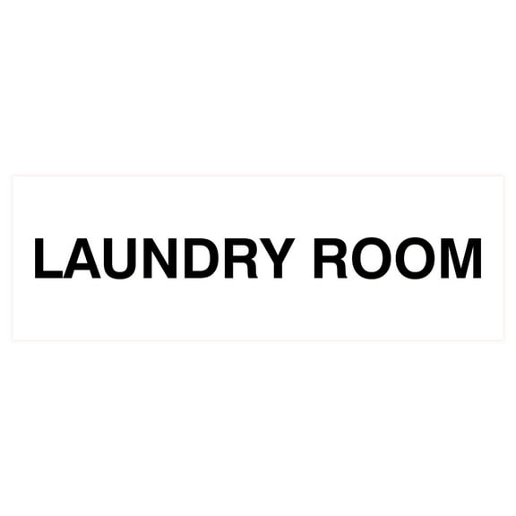 Basic Laundry Room Door / Wall Sign - White - Small