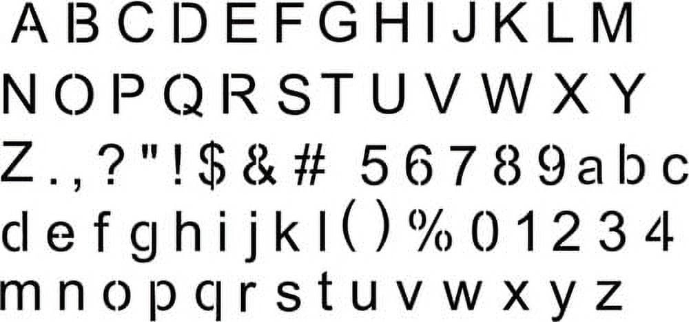Basic Lettering Wall Stencil SKU #3105 by Designer Stencils