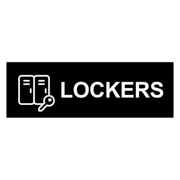 Basic Lockers Sign (Black) - Large