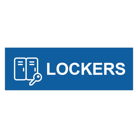 Basic Lockers Sign (Blue) - Medium