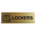 thumbnail image 1 of Basic Lockers Sign (Brushed Gold) - Small, 1 of 4