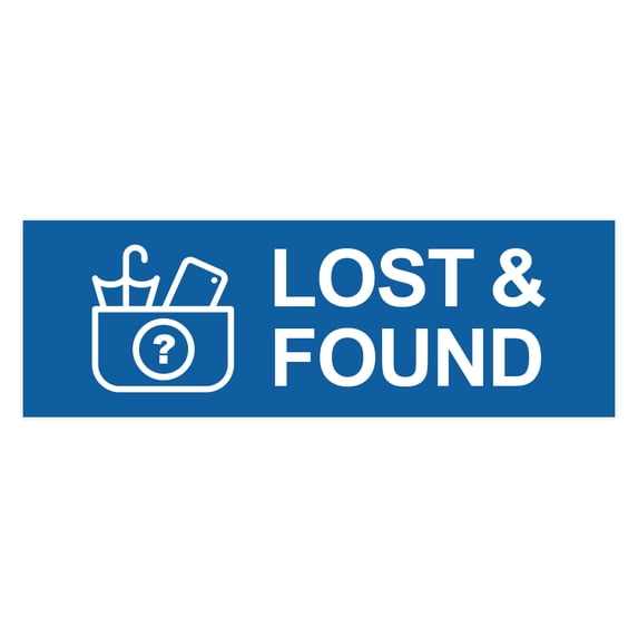 Basic Lost And Found Sign (Blue) - Small