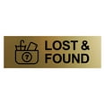 thumbnail image 1 of Basic Lost And Found Sign (Brushed Gold) - Large, 1 of 4