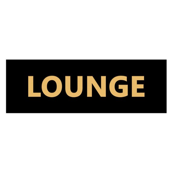 Basic Lounge Sign (Black Gold) - Large