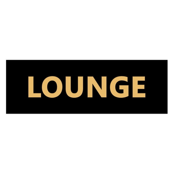 Basic Lounge Sign (Black /Gold) - Small