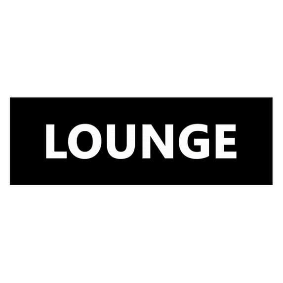 Basic Lounge Sign (Black) - Medium