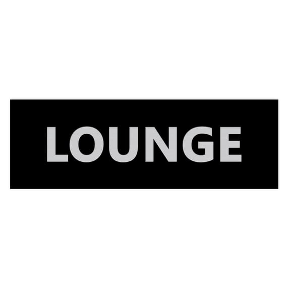 Basic Lounge Sign (Black / Silver) - Large