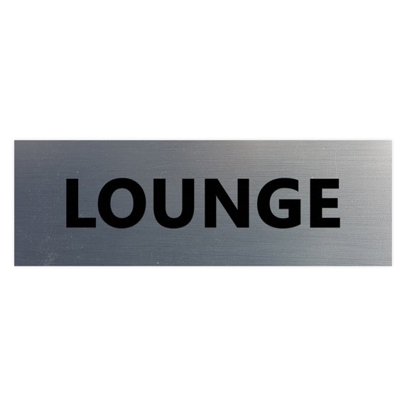 Basic Lounge Sign (Brushed Silver) - Small