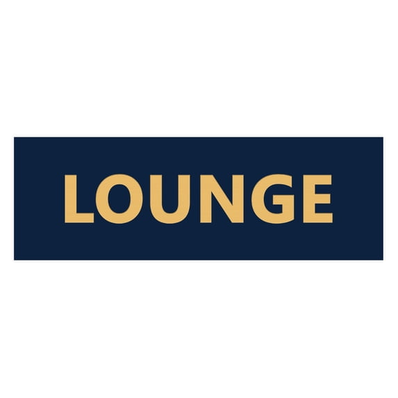 Basic Lounge Sign (Navy Blue/Gold) - Small
