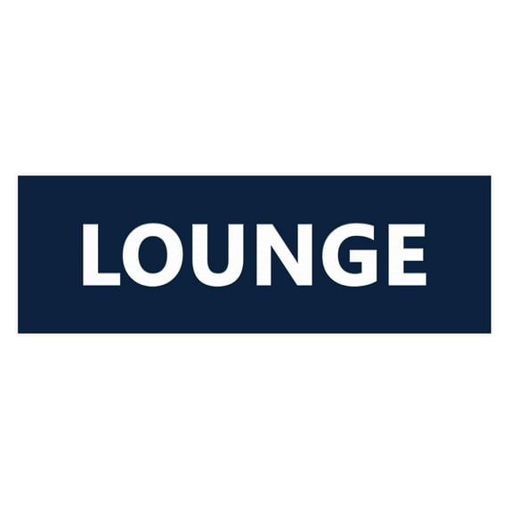 Basic Lounge Sign (Navy Blue / White) - Large