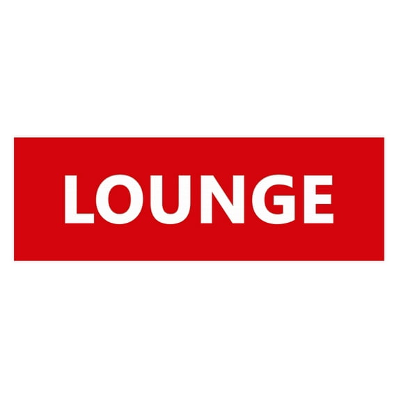 Basic Lounge Sign (Red) - Medium