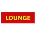 thumbnail image 1 of Basic Lounge Sign (Red/Yellow) - Large, 1 of 5