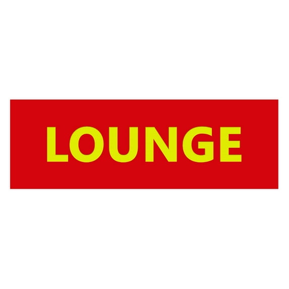 Basic Lounge Sign (Red/Yellow) - Small