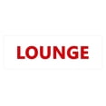 thumbnail image 1 of Basic Lounge Sign (White/Red) - Small, 1 of 5