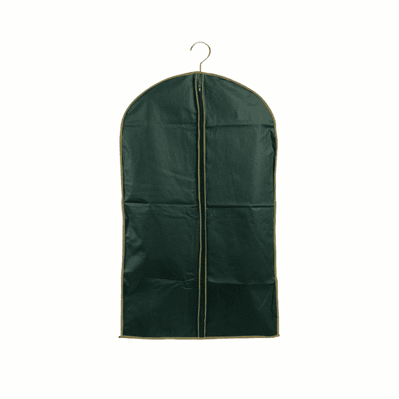 Basic Ltd. Breathable Suit Dress Uniform Garment Bag 40", Green with Gold Trimming