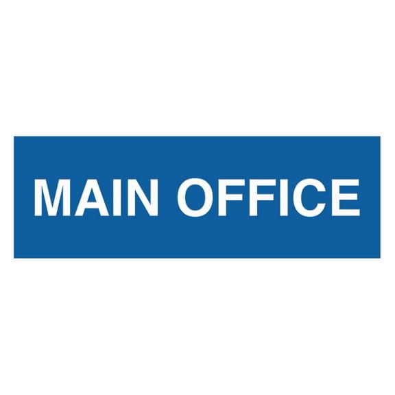 Basic Main Office Sign (Blue) - Small
