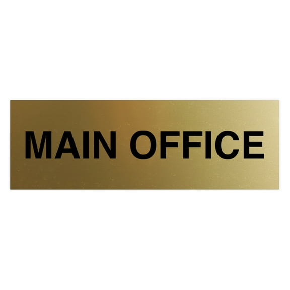 Basic Main Office Sign (Brushed Gold) - Large