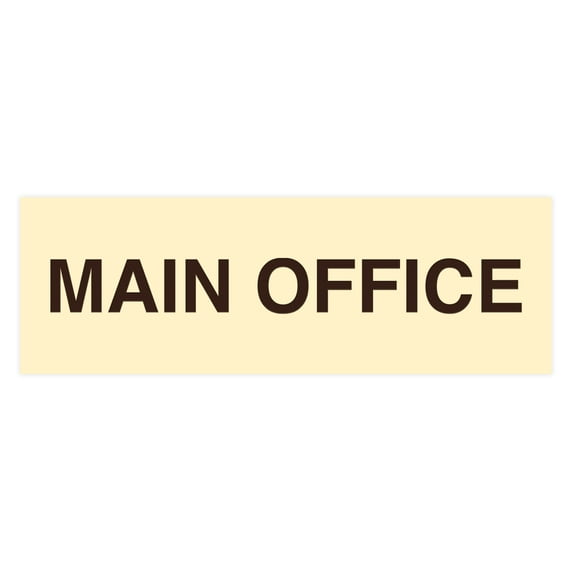 Basic Main Office Sign (Ivory/Dark Brown) - Small