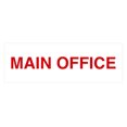 thumbnail image 1 of Basic Main Office Sign (White/Red) - Small, 1 of 5