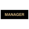 thumbnail image 1 of Basic Manager Sign (Black Gold) - Large, 1 of 5