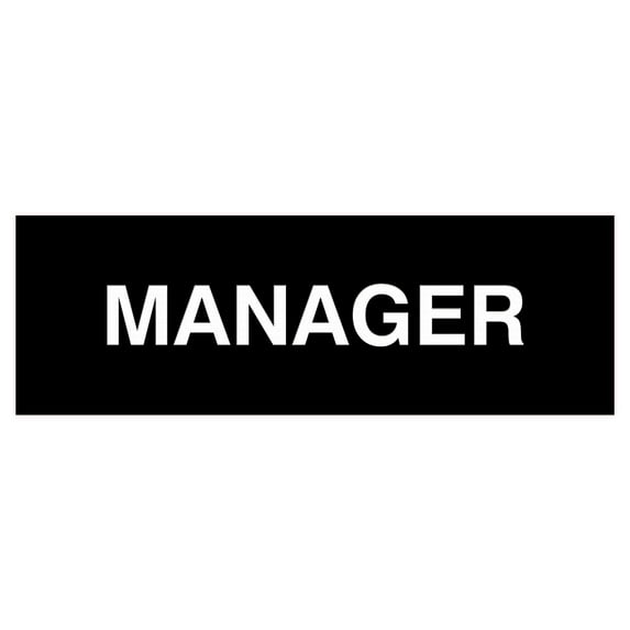 Basic Manager Sign (Black) - Medium