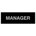thumbnail image 1 of Basic Manager Sign (Black / Silver) - Medium, 1 of 5