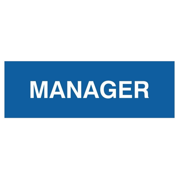 Basic Manager Sign (Blue) - Small