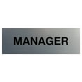 thumbnail image 1 of Basic Manager Sign (Brushed Silver) - Large, 1 of 5