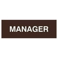 thumbnail image 1 of Basic Manager Sign (Dark Brown) - Large, 1 of 5